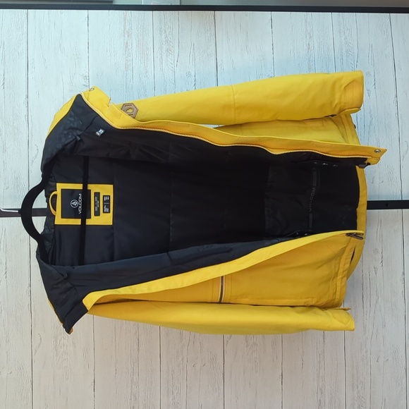 Volcom Shelter 3d Stretch Gold Yellow Snowboard Ski Parka Jacket - Picture 7 of 9